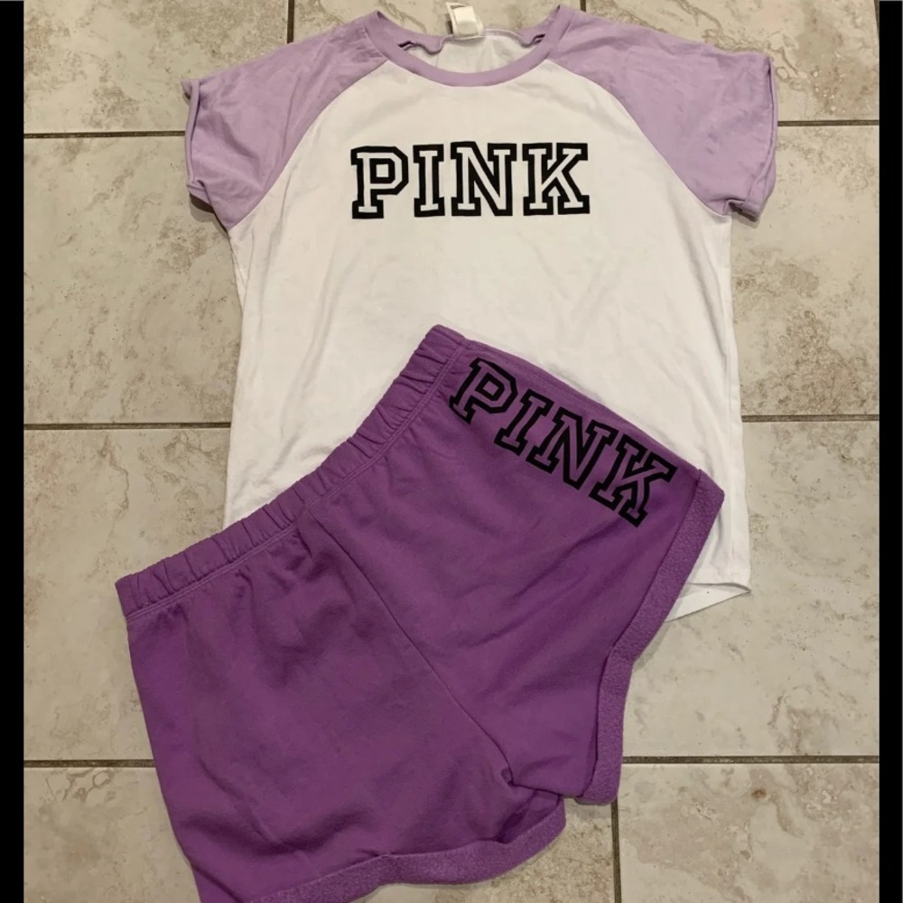 VS Pink Short Set